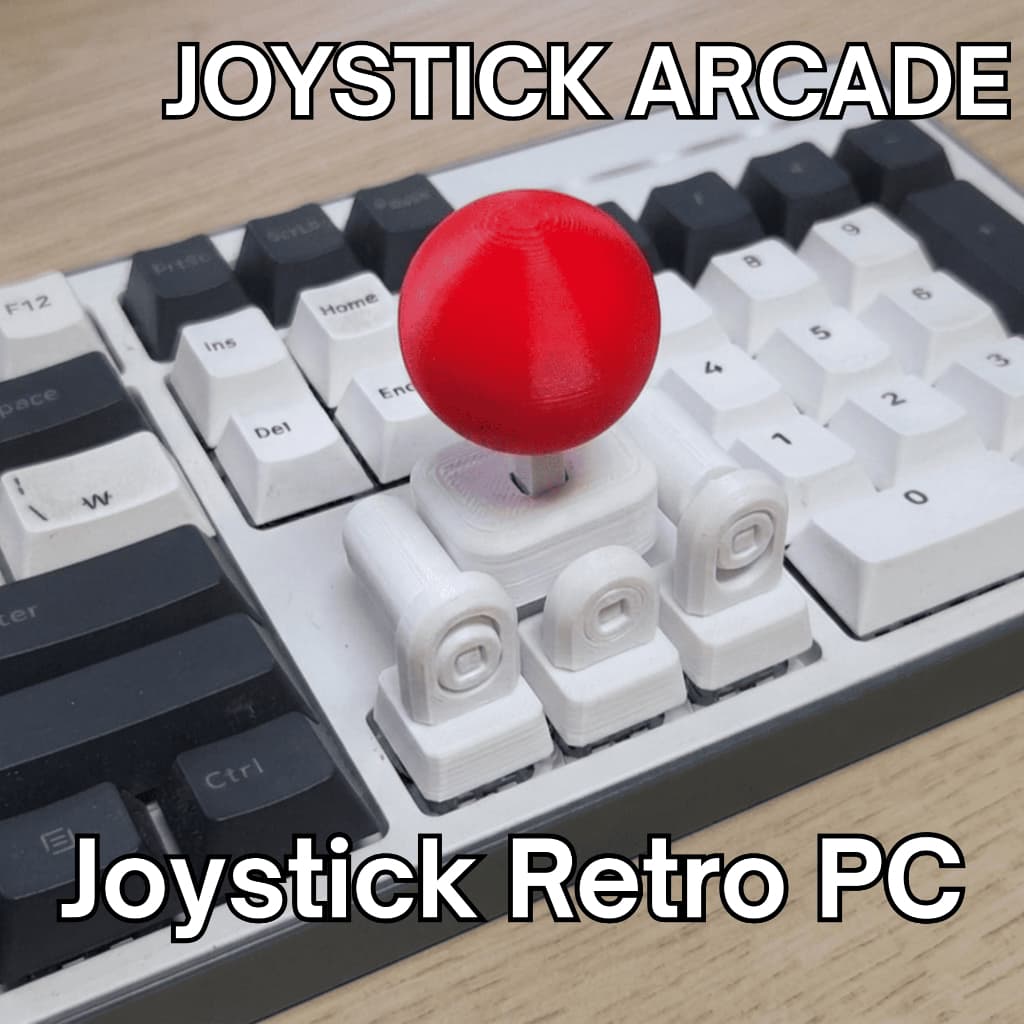 Joystick Arcade para Teclado Mecânico Gamer Mini Controle Fliperama, Alta Precisão, Compatível PC, Jogos Retro
