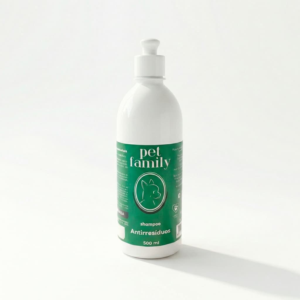 Shampoo Pet Antiresíduos Limpeza Profunda Para Cães e Gatos Cuidados Pet Family 500ml