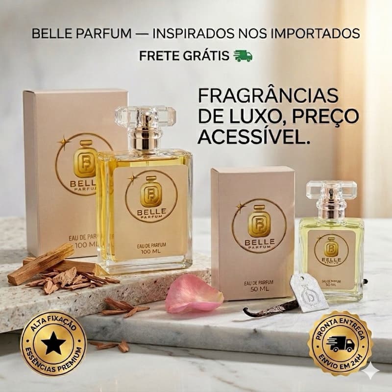 Perfume Contratipo Masculino e Feminino Variadas Fragrâncias 30ml/50ml/100ml Belle Parfum | Inspirados nos importados