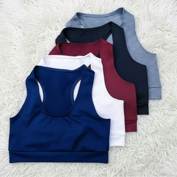 KIT 2 Top Nadador Suplex Liso Academia Fitness Roupas Femininas