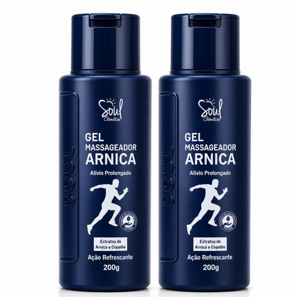 Kit 2 Gel Massageador Arnica - Extra Forte Refrescante Alivio Muscular Corporal 200g
