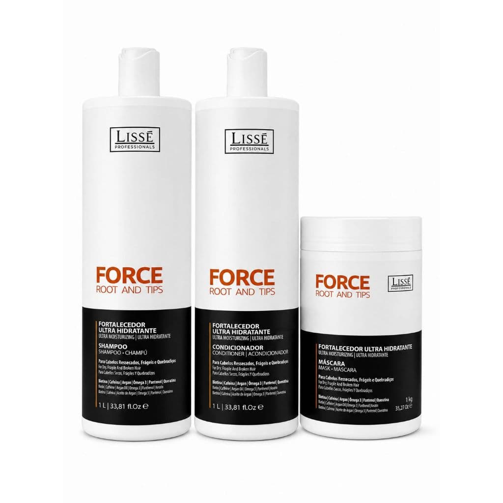 Kit Lissé Force Root And Tips Shampoo + Condicionador + Máscara Fortalecedora Ultra Hidratante