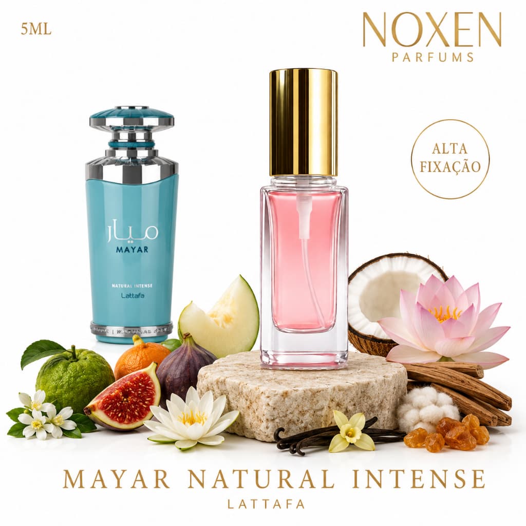 Perfume Feminino 5ml Premium Vidro Spray Mayar Natural Intense Elegante Importado