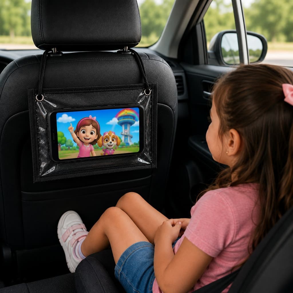 Suporte Veicular Respirável Para Celular Banco Traseiro Do Carro Viagens Passeios