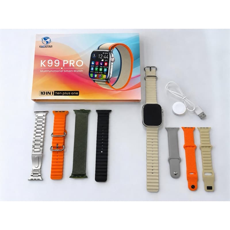 Relógio Smartwatch K99 Pro 45mm + 10 Pulseiras Relógio Inteligente