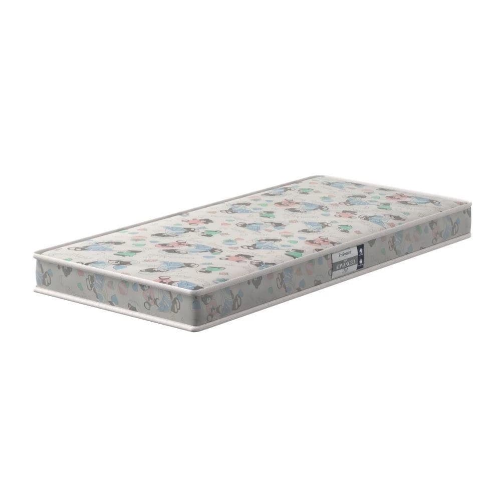 Colchão Infantil Berço Americano 130x70x07cm Estampado Espuma D18 Pro Dormir Baby Cinza Probel