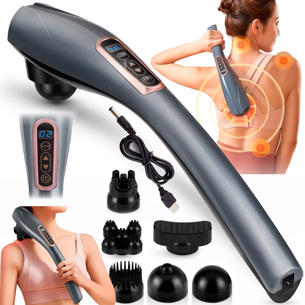 Massageador Elétrico Corporal 6 em 1 Profissional Relaxante Muscular Antiestresse Portátil