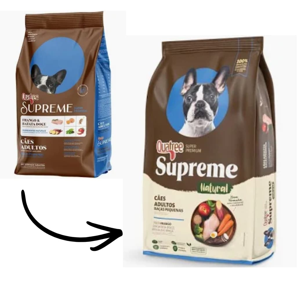 Ração Cães Adultos Raças Pequenas Quatree Supreme Sabor Frango 2,5kg Ração Para Cachorro Super premium