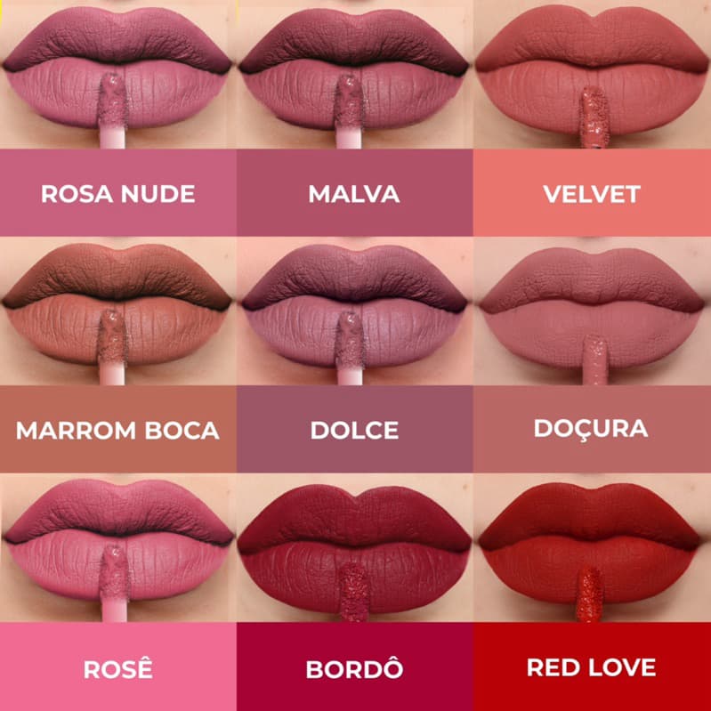 Batom Líquido Matte HD Divamor 4,5ml
