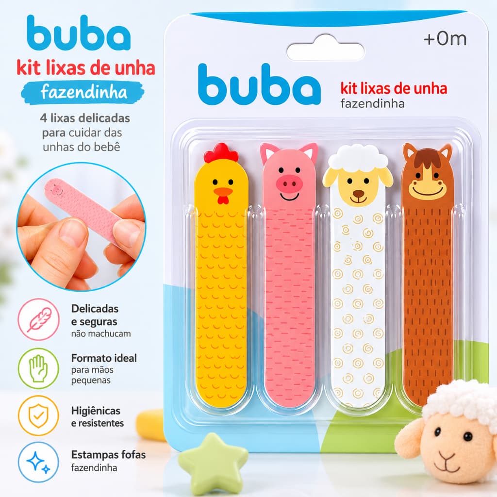 kit Lixas De Unha Para Bebê buba enxoval higine bebe