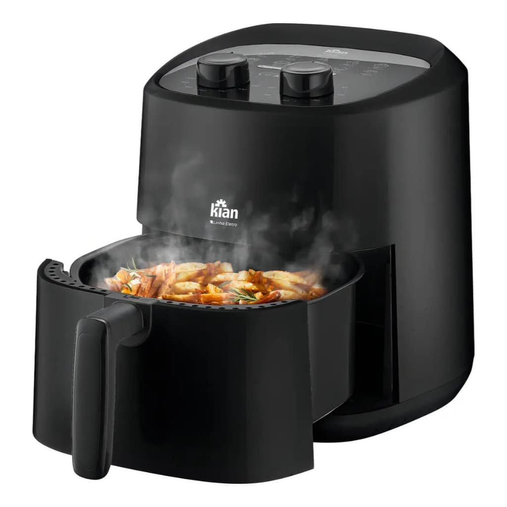 Fritadeira Elétrica Air Fryer 1200w Sem Oleo 127 ou 220 3,5 Litros Antiaderente Af-105 Kian