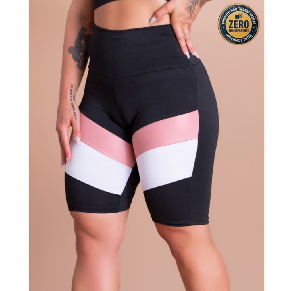 Bermuda Ciclista Feminina Cintura Alta Fitness Academia Roupa Para Treino DRB Modas