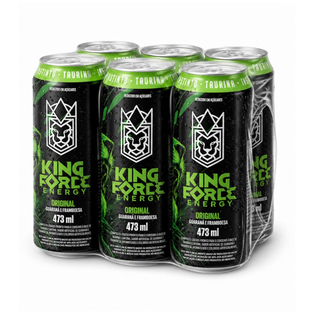 Fardo com 6 unidades - Energético King Energy 473ml