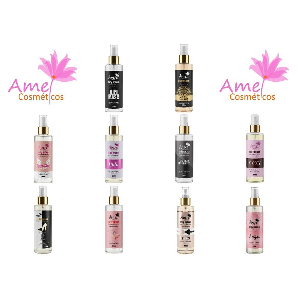 Body Splash Amei Cosméticos 200ml Masculino e Feminino Fragrância Importada e Árabe