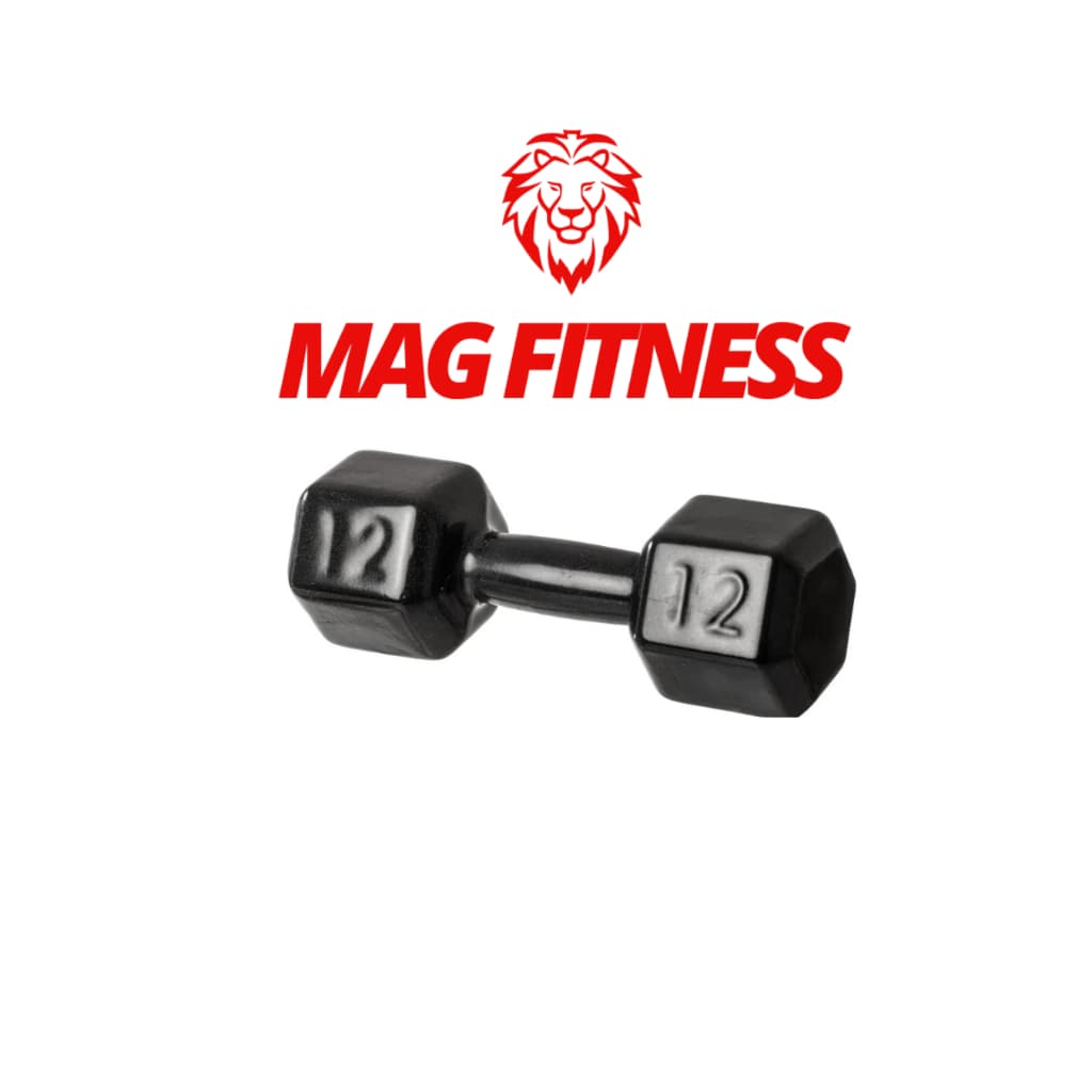 Halter Sextavado Emborrachado 3Kg – Peso para Academia, Treino em Casa e Musculação