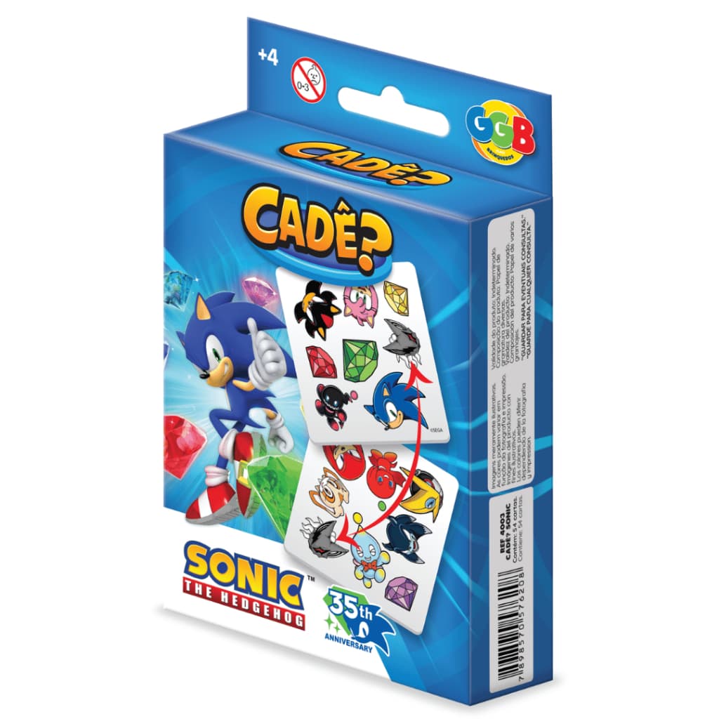 JOGO CADÊ? SONIC 54 CARTAS DIVERSÃO BRINQUEDOS RACIOCINIO INFANTIL LOGICO FAMILIA AMIGOS ACHEI