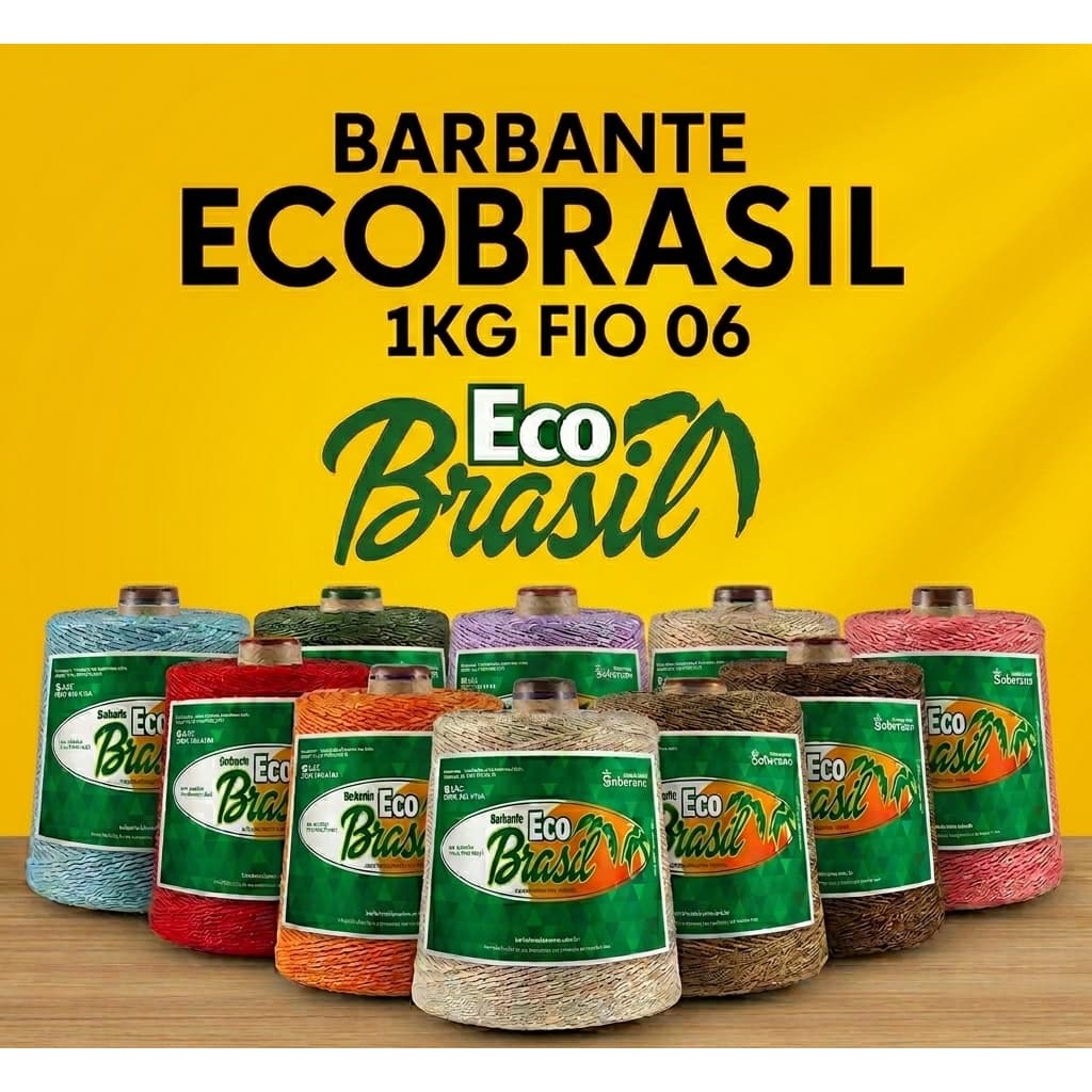 Barbante Eco Brasil Fio 6 - Barbante Soberano / Império dos Fios / Barbante para Crochê, 85% Algodão