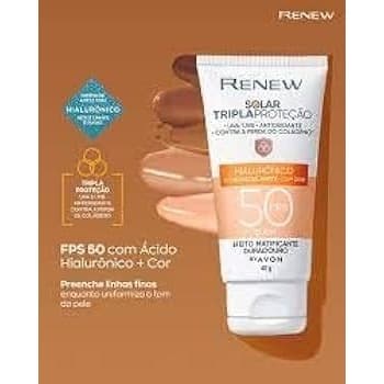 Protetor Solar Facial Avon Renew FPS50 Cor Clara 1.0 -40g