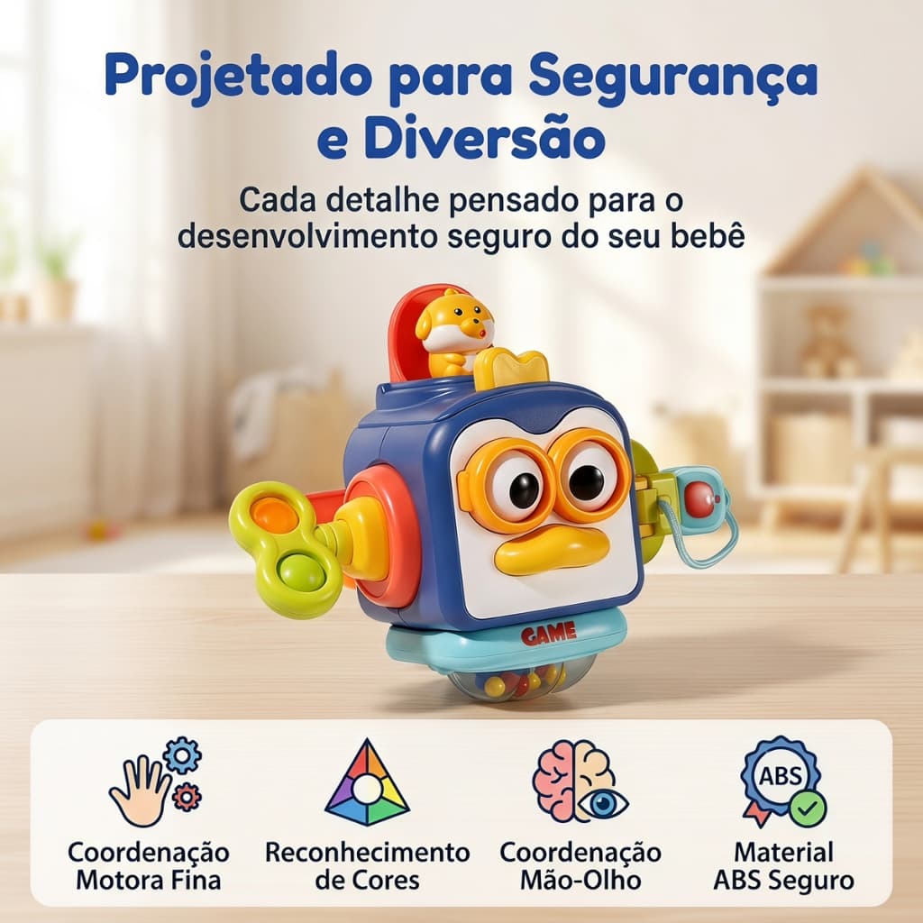 Brinquedos De Menino Menina Cubo De 6 Em 1 Educativa Didático Jogo Atividade Sensorial Brinquedos Para Bebê 0 A 6 Meses