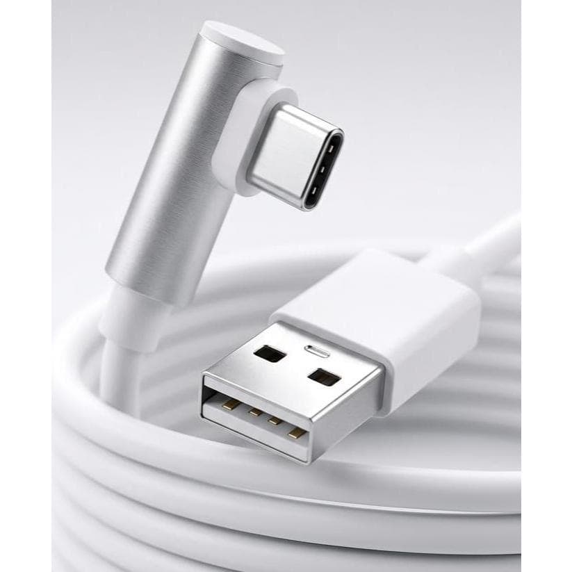 Cabo USB C Turbo 90 Graus Gamer Reforçado Tipo C Carregador Rapido Celular Emborrachado Flexivel