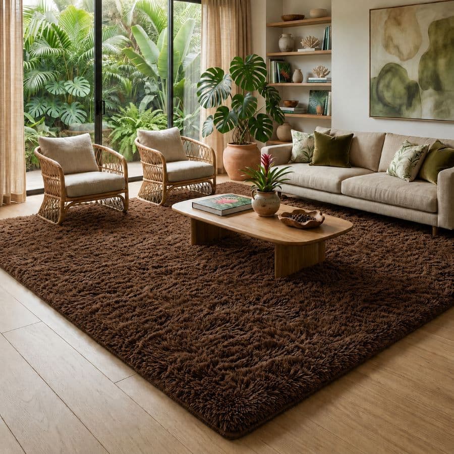 Tapete Peludo 300x200 Sala Grande Felpudo Macio Luxo Antiderrapante Conforto Decoração Moderna Soft