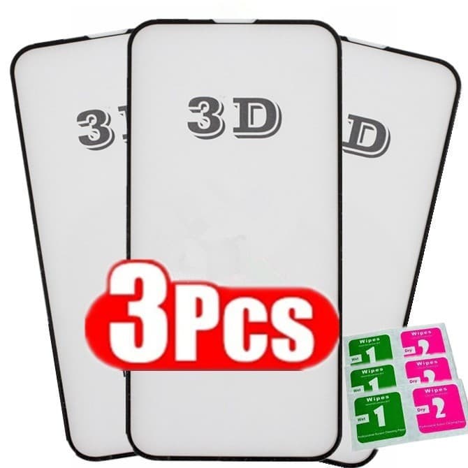 KIT 3 Película Para Samsung De Vidro 3D 9D Full Proteção de Tela Para Samsung Galaxy A22 4G/A32 4G / 13 4G/ A52S-5G