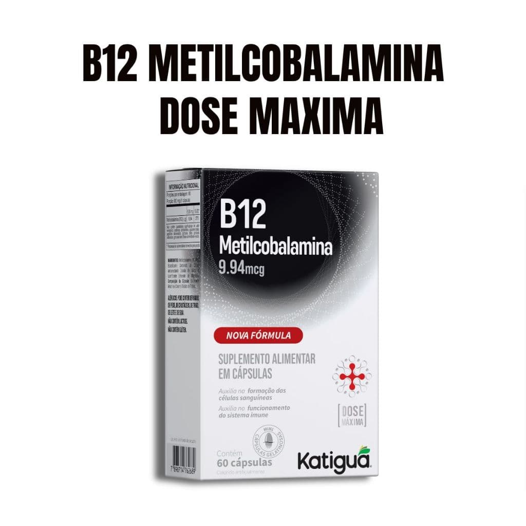 Vitamina B12 ULTRA (METILCOBALAMINA) 60CAPS Katiguá 9,94MCG