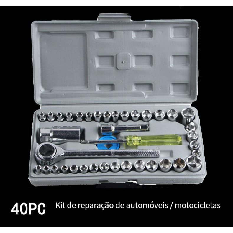 Jogo De Soquete 40 Peças Chave Catraca Reversível  Promoção