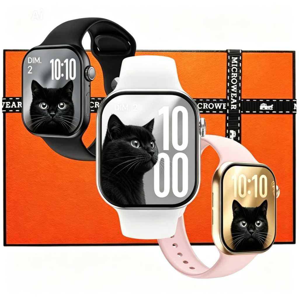 Relógio Smartwatch W11 Mini Pro 42mm Microwear Séries 11 Amoled 2026 8ATM Mensagens Áudio