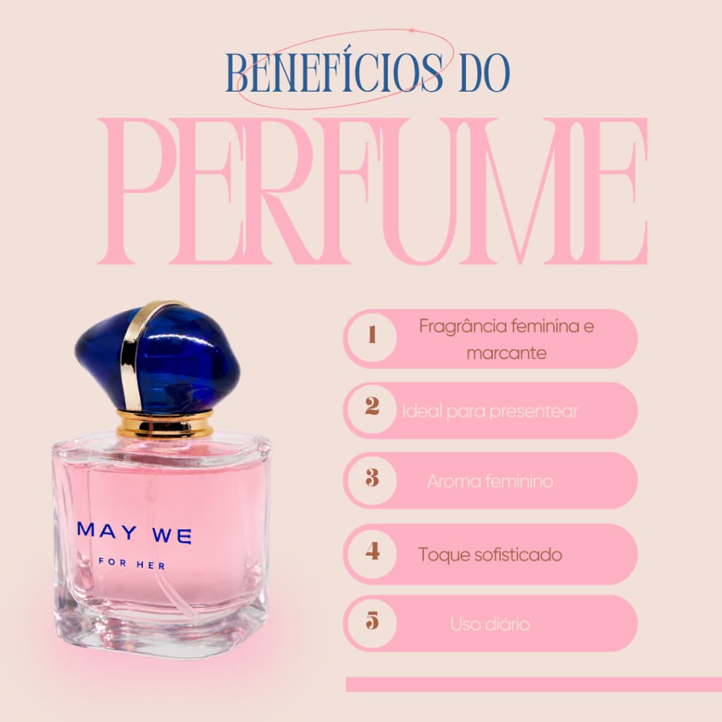 Perfume Importado Feminino May We 30ml Fragrância Suave e Marcante