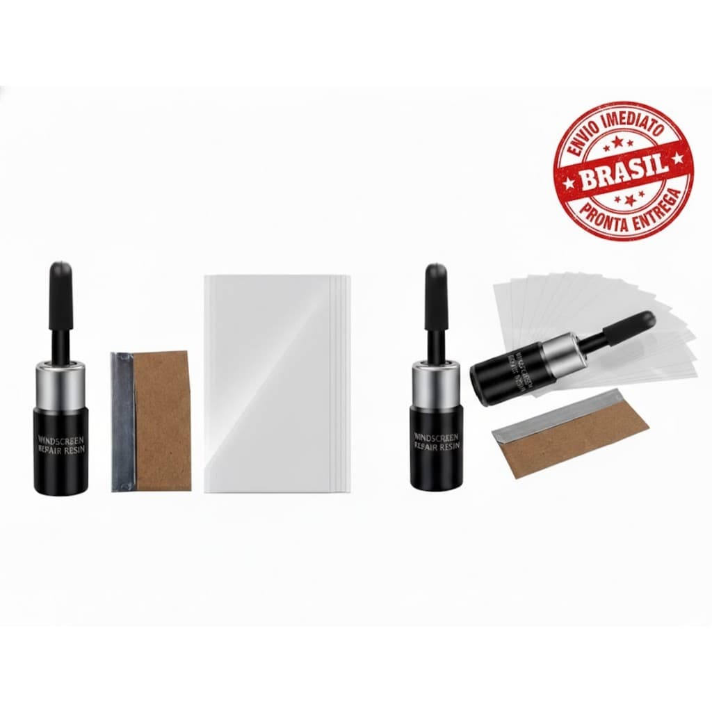 Kit Resina Reparador De Vidros Trincas e Rachadura Parabrisas Telas Trincados Carro Moto Mesa