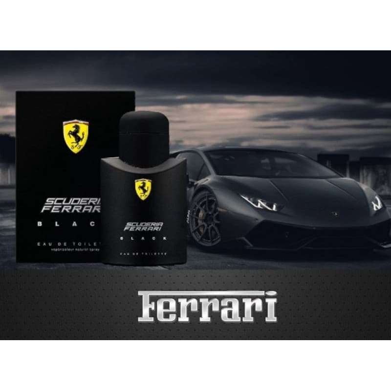 Ferrari Black 125ml Perfume Masculino Importado Fragrância Refrescante Amadeirada Excelente Presente Masculino