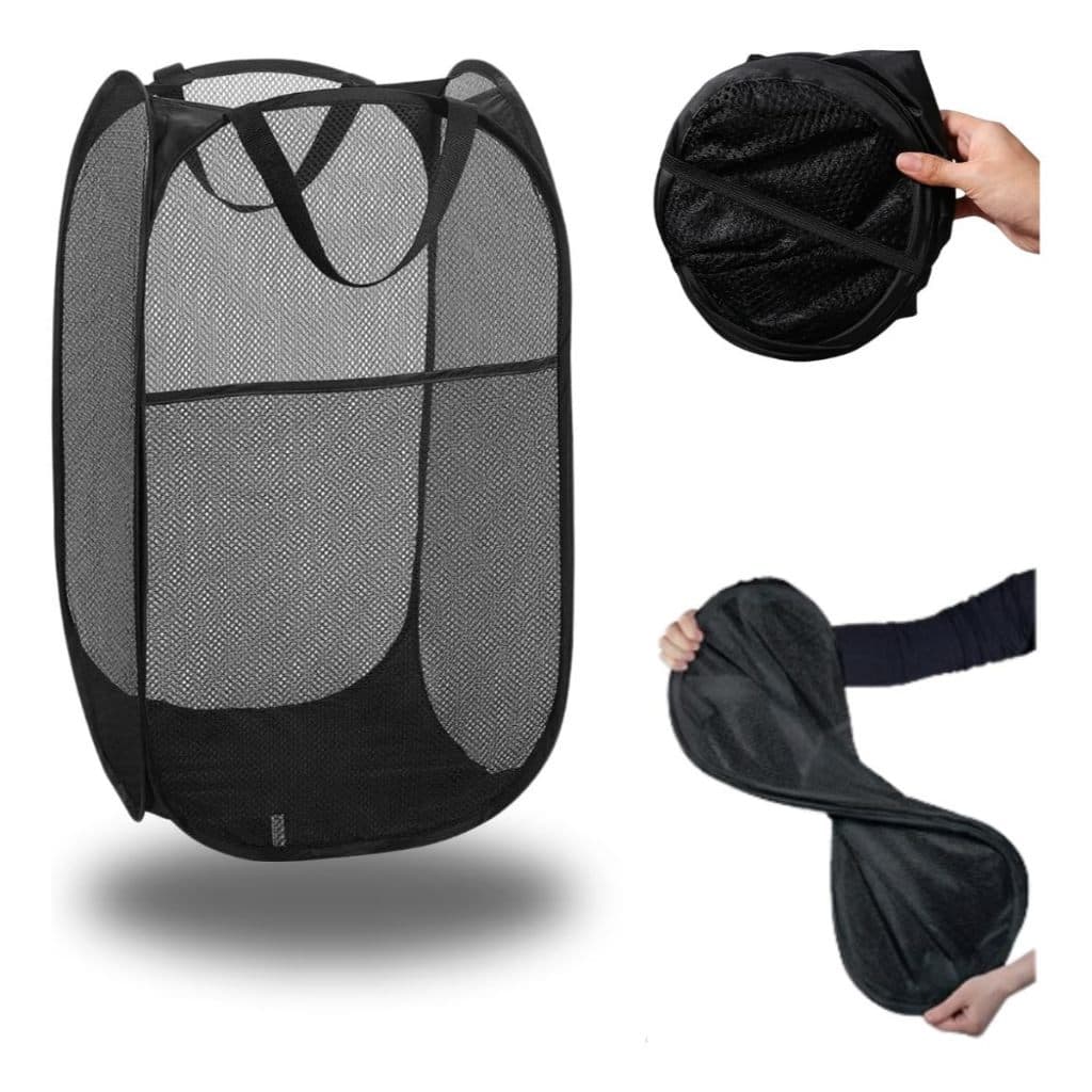 Cesto De Roupa Suja Dobrável Grande 40x40x70 Cesto Organizador De Brinquedos Banheiro Lavanderia