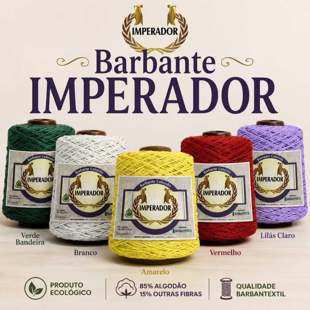 BARBANTE IMPERADOR Fio 6 - Fio ideal para crochê e artesanatos em geral