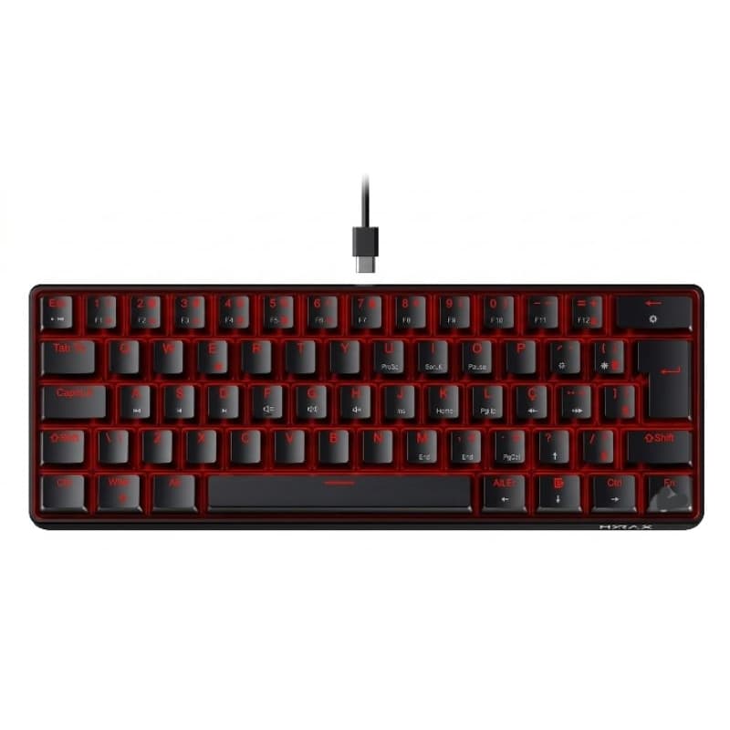 Teclado Mecânico Gamer HYRAX Thunder 60% RGB Blue Switch USB Com Caixa Original