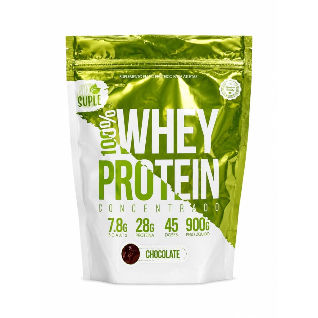 Whey protein 100% concetrado 900g Bio Suple - Chocolate