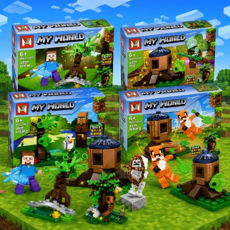 Blocos de Montar Lego My World Casa na Árvore Minecraft - Sembo