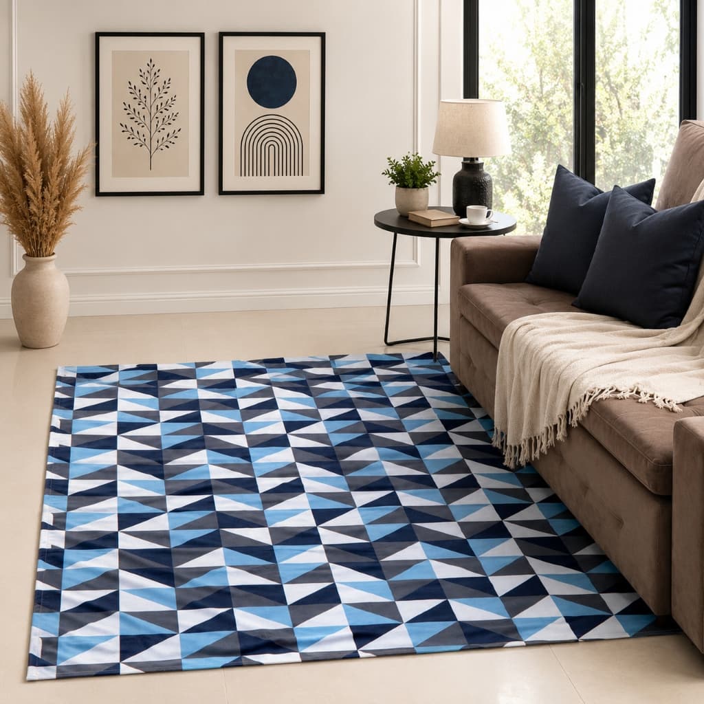 Tapete Sala Quarto Geométrico 1,00 x 1,40 Várias Estampas Antiderrapante Decoração