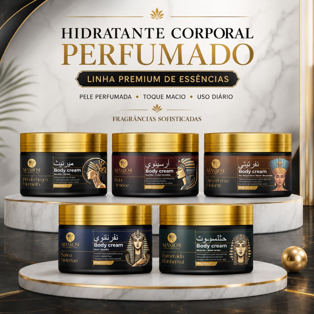 Hidratante Corporal Unissex Perfumado 250g Cheiroso, Hidratante e Longa Duração Várias Fragrâncias