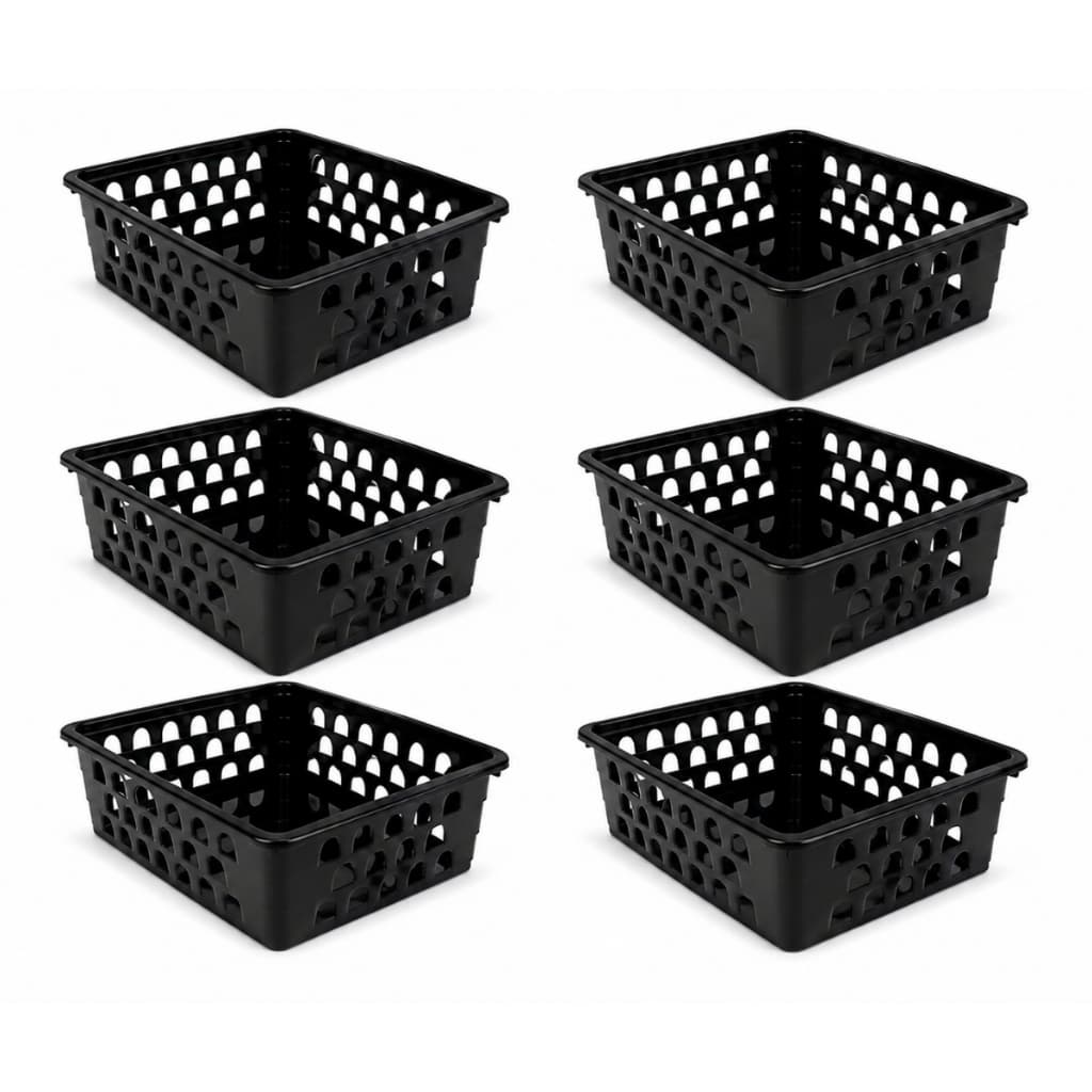 Kit 6 Cestos Organizador Multiuso Médio Lavanderia Cozinha