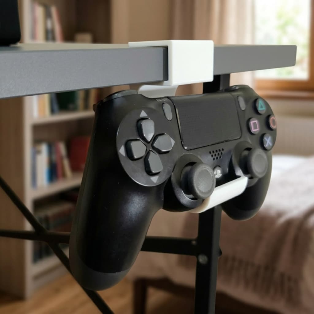 Suporte De Controle De Video Game Para Mesa Encaixe Sem Furo