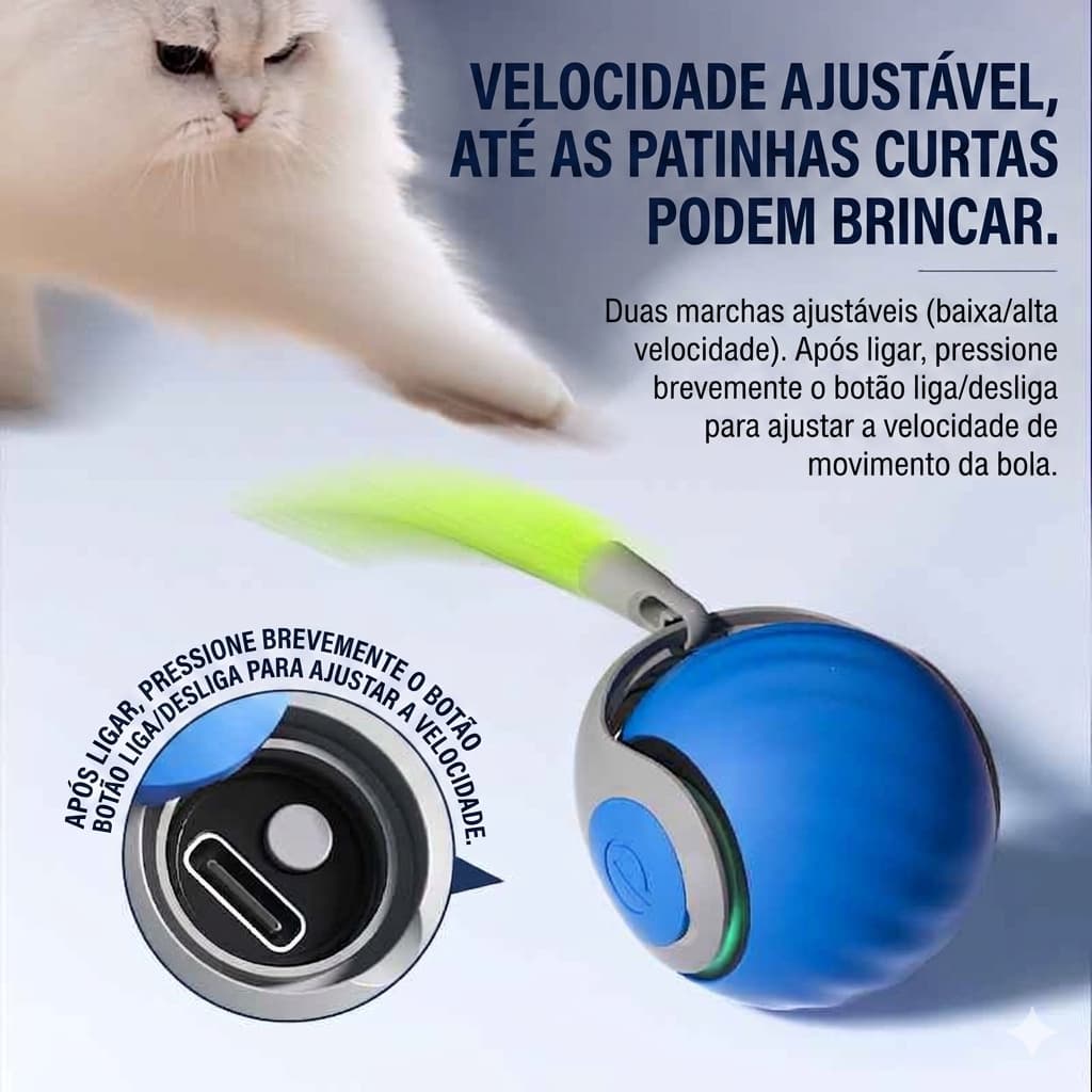 Bola Interativa Para Gatos  , De Brinquedo Animais De Estimação Em Movimento Automático Com Sensor De Gravidade I