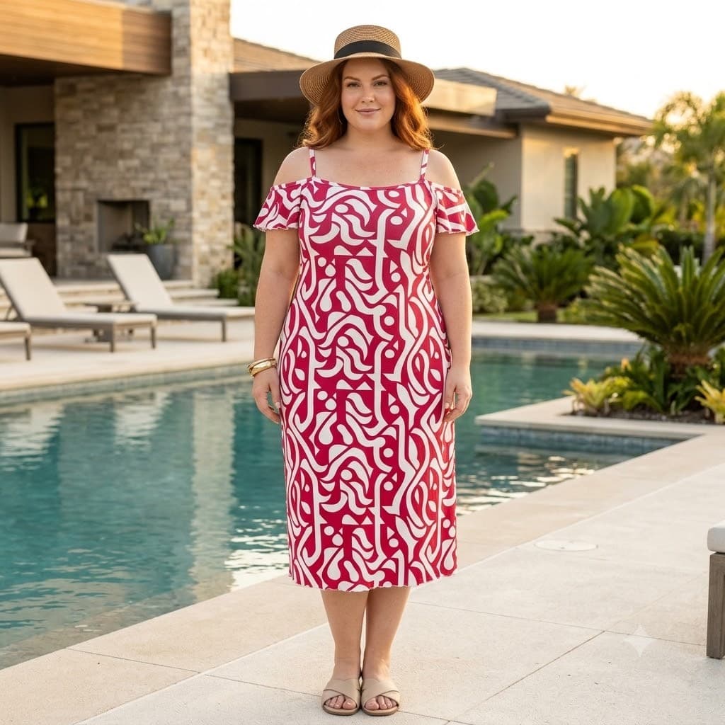 Vestido Ciganinha Estampado Plus Size