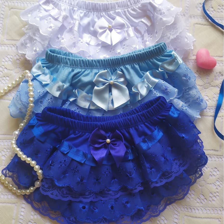 Calcinha Bunda Rica Tapa Fraldas infantil Luxo Kit com 5