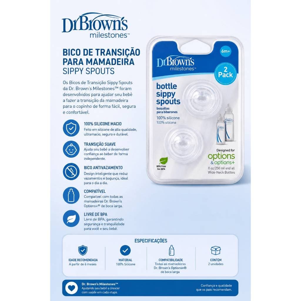 BICO  DE TRANSIÇÃO EM SILICONE - DR. BROWNS
