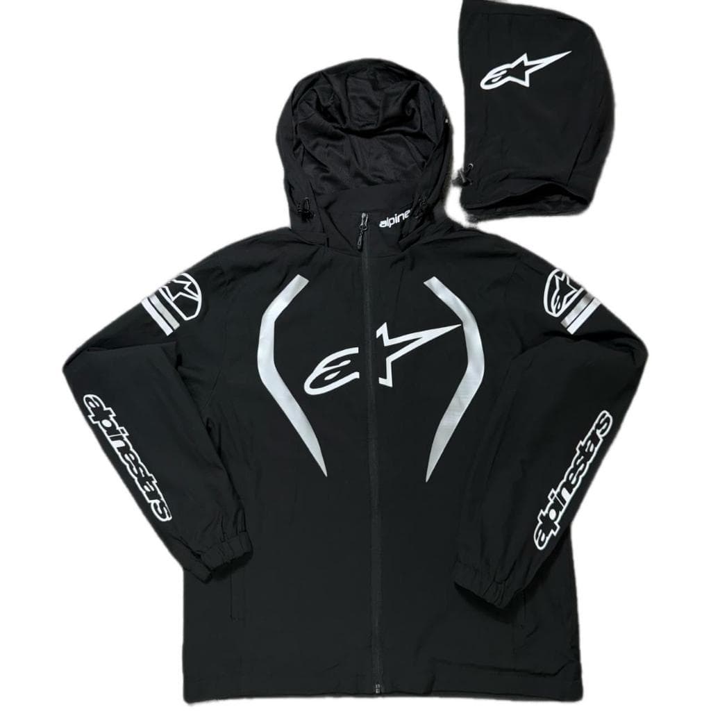 jaqueta corta vento masculina com capuz removível estilo motociclista