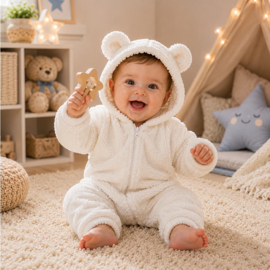 Macacão Bebê Menina Menino Quentinho Inverno Roupa de Bebê Infantil Menino Menina