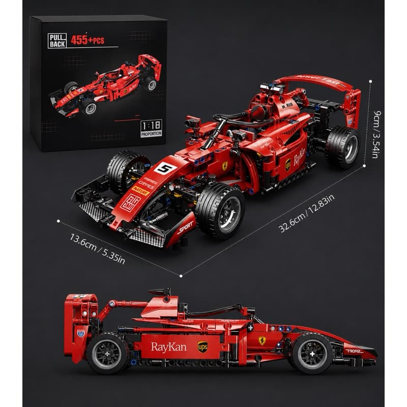 Carro de Corrida Estilo Fórmula 1 Blocos de Montar tipo lego 455 Peças Brinquedo Educativo