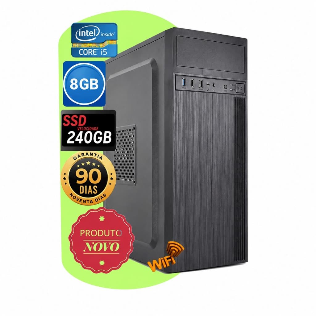 Computador Cpu Pc Intel Core I5 8gb Ssd 240gb