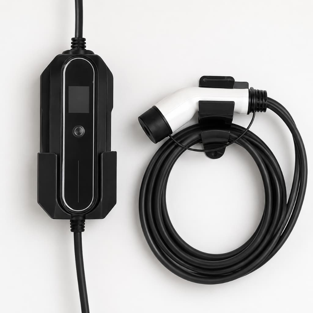Kit Suporte para Carregador de Carro Elétrico EV Tipo 2 Organizador de Cabo e Módulo